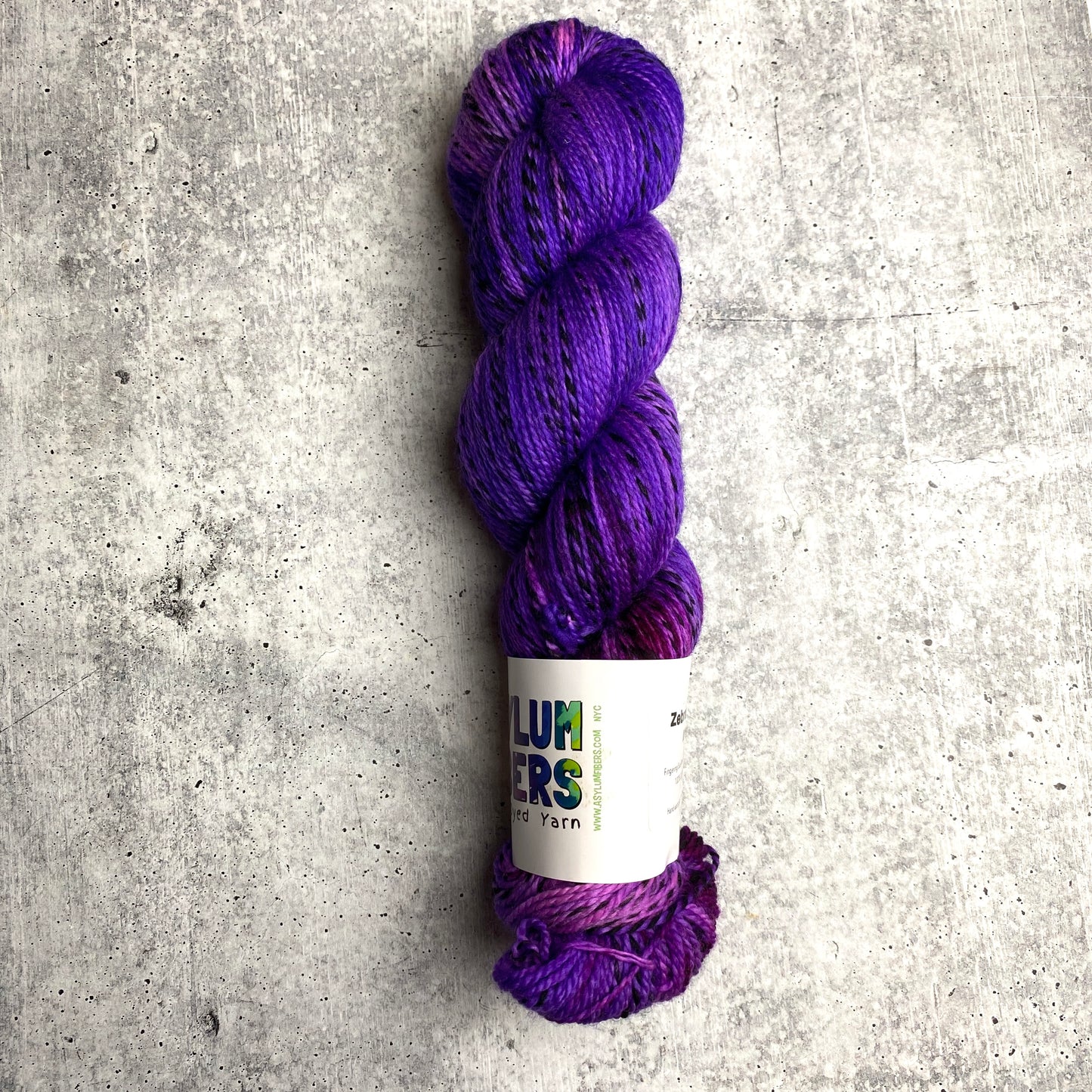 Ultraviolet on Zebra Fingering - Ready to Ship