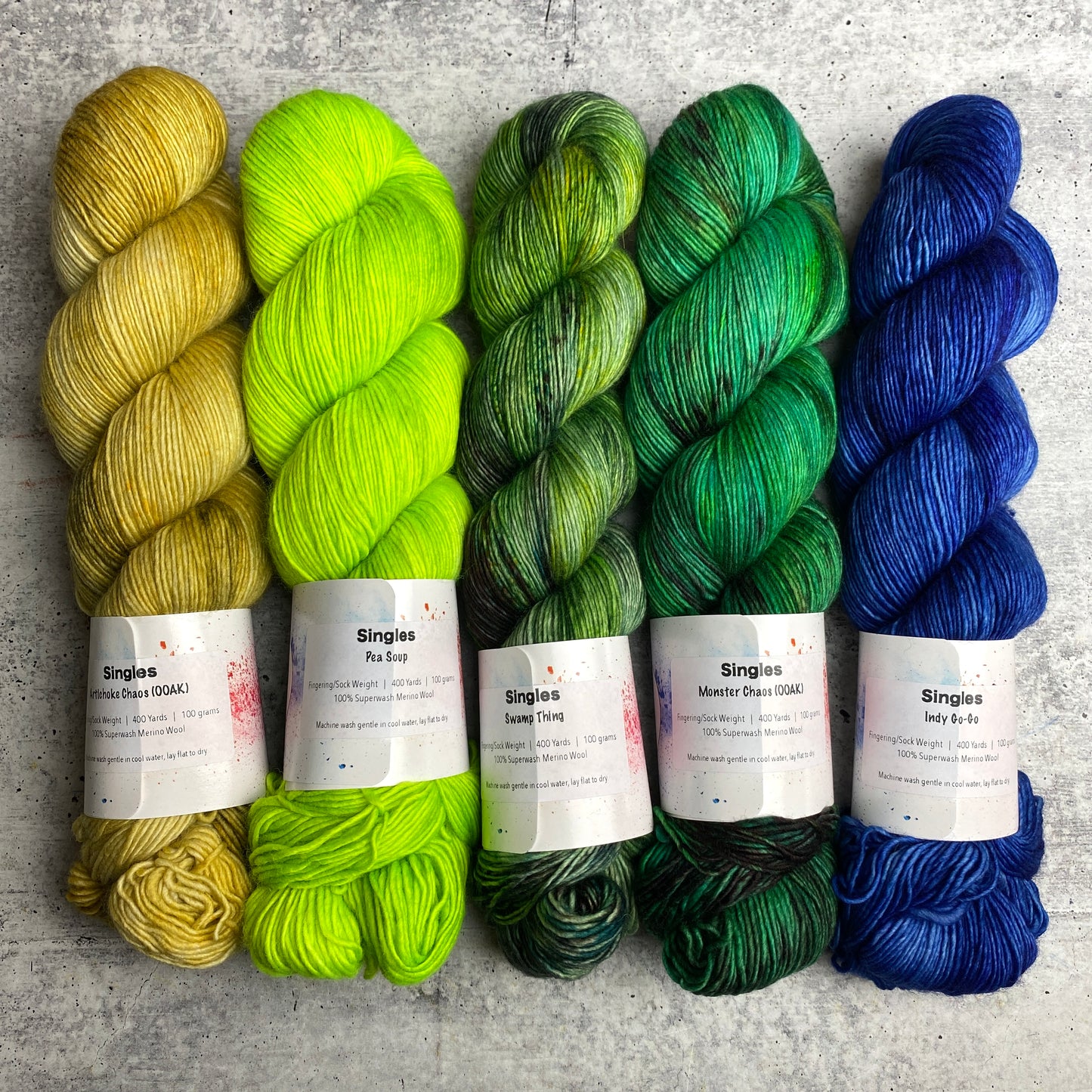 Ready to Ship - Green Fade of 5 on Singles