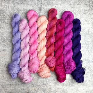 Westknits Color Kaleidoscope Kit "Heart Beat" on Merino Fingering - Ready to Ship