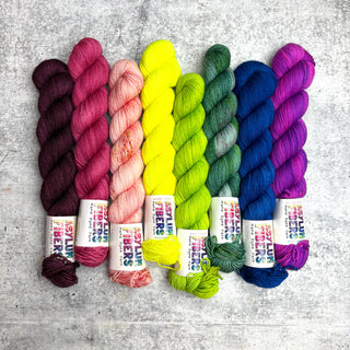 Westknits Color Kaleidoscope Kit "Dazzling" on Smooth Sock - Ready to Ship