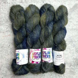 Round Midnight on Suri Silk - Ready to Ship