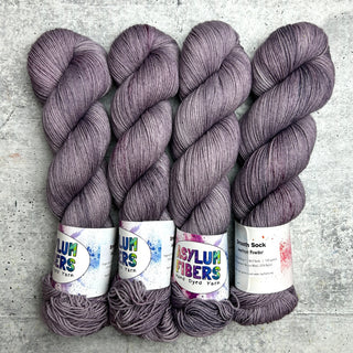 Amethyst Powder on Smooth Sock - Ready to Ship