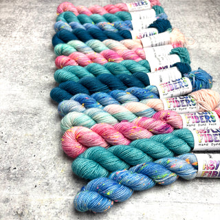 Granny Stripe Shawl Kit - Blues and Pinks