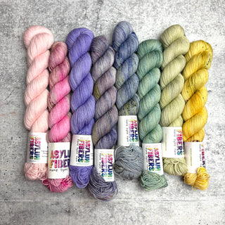 Westknits Color Kaleidoscope Kit "Muddled Watercolors" on Smooth Sock - Ready to Ship