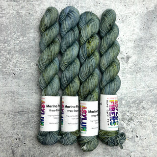 Grass-stained Overalls Chaos on Merino Fingering Minis - Ready to Ship