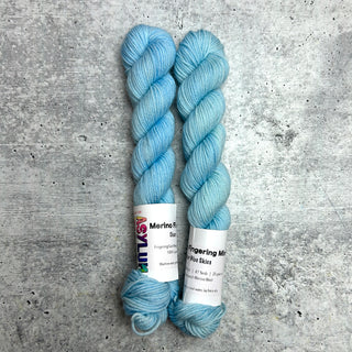 Clear Blue Skies on Merino Fingering Minis - Ready to Ship