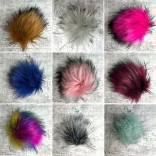 Pom Pom - Faux Fur with Snap