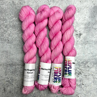 Bubblegum on Merino Fingering Minis - Ready to Shiph