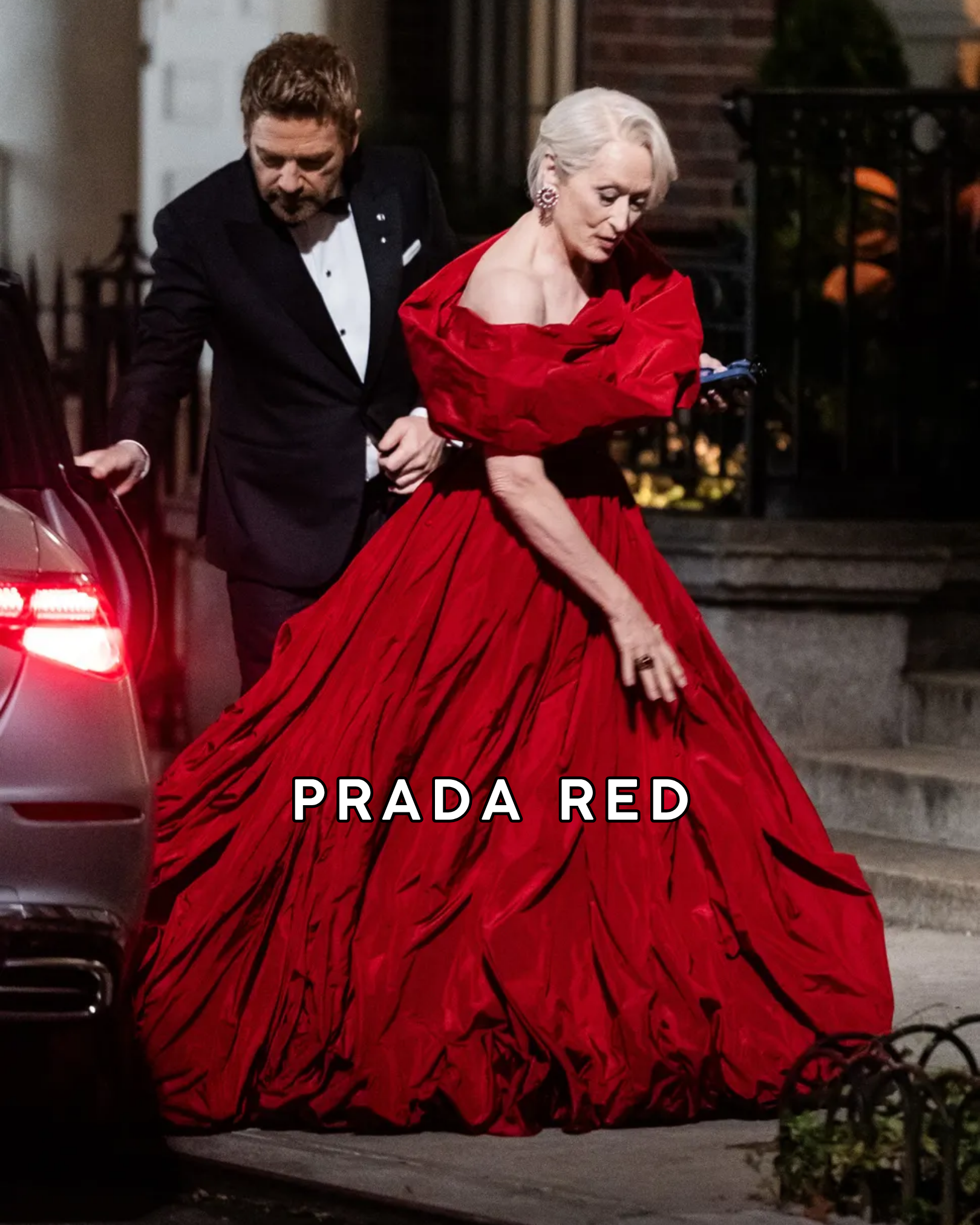 prada red lace dress A few more shots of @lexi.hughes__ in our red lace dress with her mother @noholdenback from yesterday's The Devil Wears Prada 2 London premiere stylist: @karl_willett @pf.communications