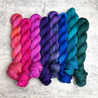 Westknits Color Kaleidoscope Kit "Polychromatic" on Merino Fingering - Ready to Ship