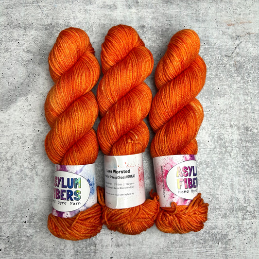 Freckled Orange Chaos (OOAK) on Luxe Worsted - Ready to Ship