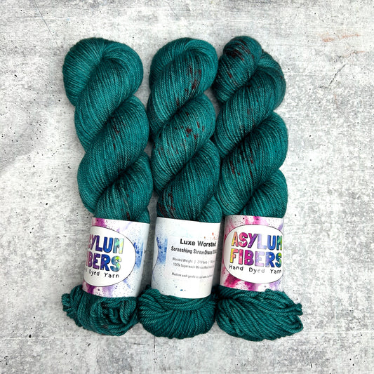 Screeching Siren Chaos (OOAK) on Luxe Worsted - Ready to Ship