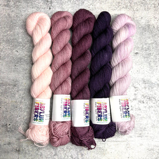 Granny Stripe Shawl Kit - Mauvey