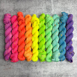 Mini Skeins - Electric Rainbow - Ready to Ship