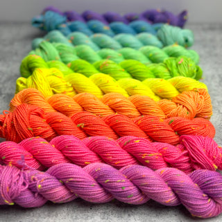 Mini Skeins - Electric Rainbow - Ready to Ship
