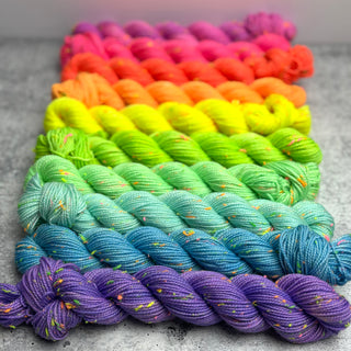 Mini Skeins - Electric Rainbow - Ready to Ship