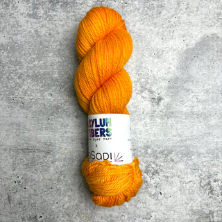 Orange Dreamsicle on Merino Aran - Ready to Ship