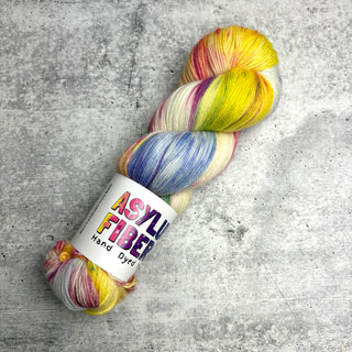 Blossom Chaos (OOAK) on Luxe Fingering - Ready to Ship