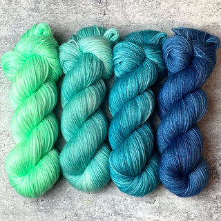 Westknits MusiKAL Kit "Age of Aquarius" on Merino Fingering - DYED TO ORDER